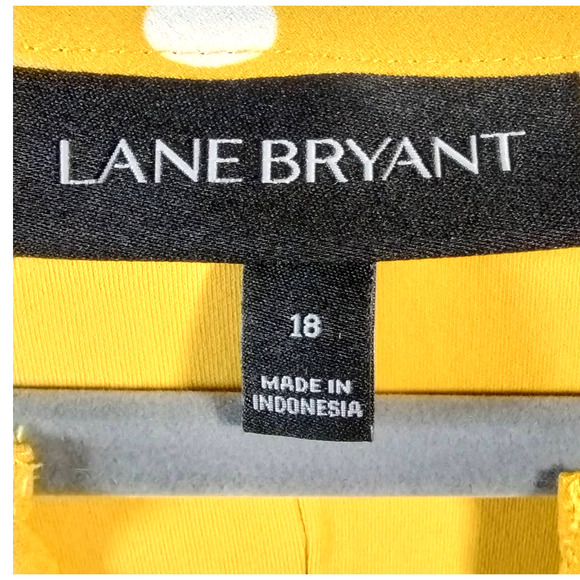 Layne Bryant Spring, Summer Sleeveless Polka-Dot Shirt, Size 18, Yellow - Picture 2 of 6